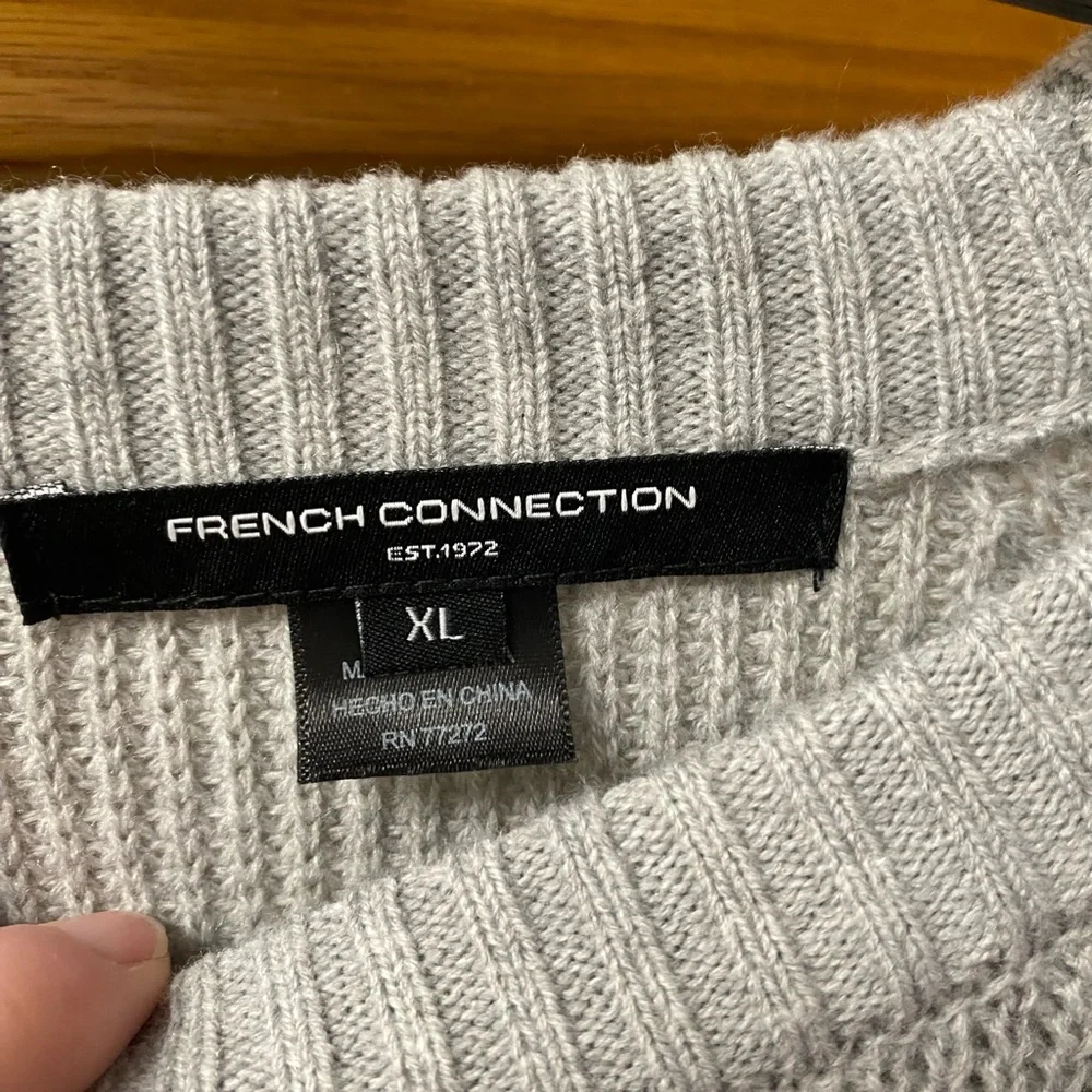 Gray Pearl Embellished Women's Sweater